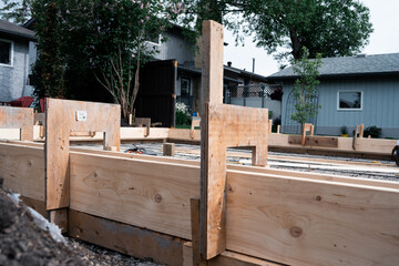 wooden concrete frames rebar 