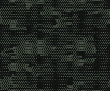 Camouflage vector digital pattern, trendy texture, seamless modern background.