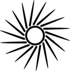 Black and white image of the sun