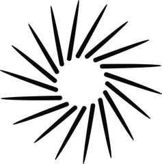 Black and white image of the sun