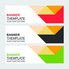 Naklejka premium Set of abstract vector banners design. Collection of web banner template. modern template design for web ads flyer poster background