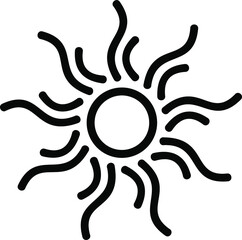 Black and white image of the sun