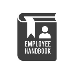 Employee handbook manual icon. New Employee Hiring Process icon. Recruitment book - obrazy, fototapety, plakaty