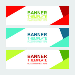 Fototapeta premium Set of abstract vector banners design. Collection of web banner template. modern template design for web ads flyer poster background