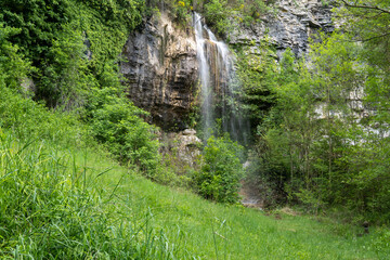 Waterfall of Portes-en-Valdaine in drôme, France