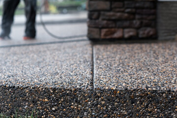 exposed aggregate driveway 