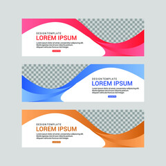 Set of abstract vector banners design. Collection of web banner template. modern template design for web  ads  flyer  poster background