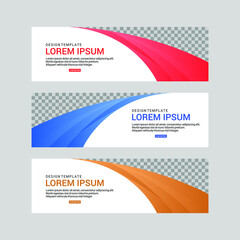 Set of abstract vector banners design. Collection of web banner template. modern template design for web, ads, flyer, poster background