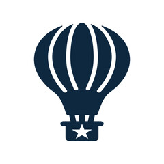 Fly balloon aerostat trip icon