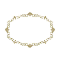 gold and luxury damask ornamental frame