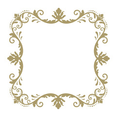 gold and luxury damask ornamental frame