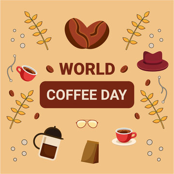 world coffee day. vector illustration