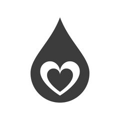 Obraz premium Blood drop icons. Heart and donation. Web design.