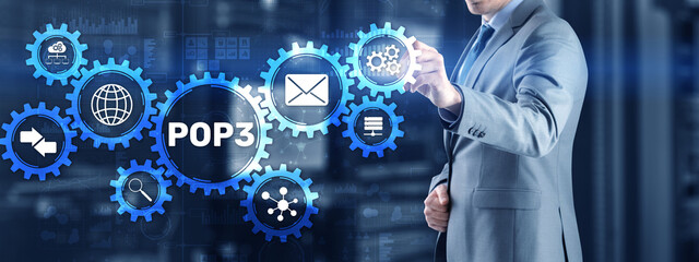 Pop3 Protocol. It Technology Internet concept