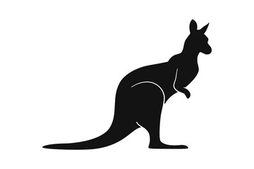 Australian kangaroo animal as silhouette vector icon