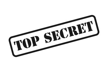 Top secret stamp in vector icon