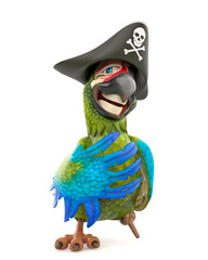 parrot cartoon is so happy