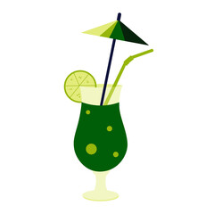 Vector illustration of summer cocktails.