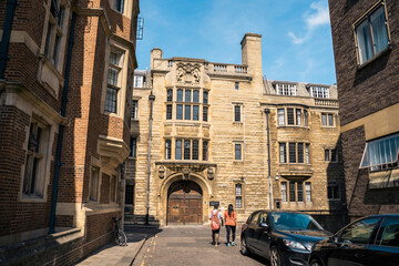 Building on a city street in London. Architecture and exterior. Human habitat.