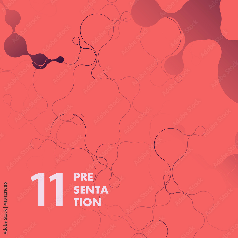 Aufkleber Vector abstract background with gradient circles. Connect circles design