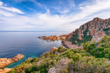 Stunning view of popular travel destination Costa Paradiso.