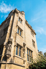 Building on a city street in London. Architecture and exterior. Human habitat.