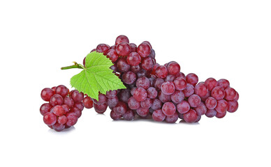 Red grape frut isolated on white background