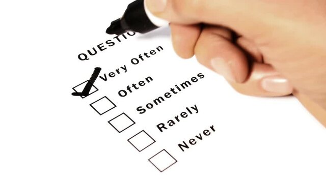 Ticking Customer Questionnaire Form 