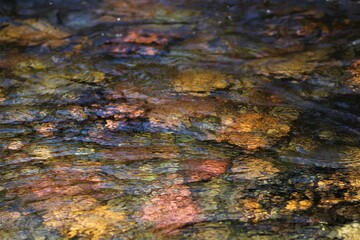 texture of rocks in creek