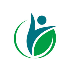 happy abstract individual with raised hands up