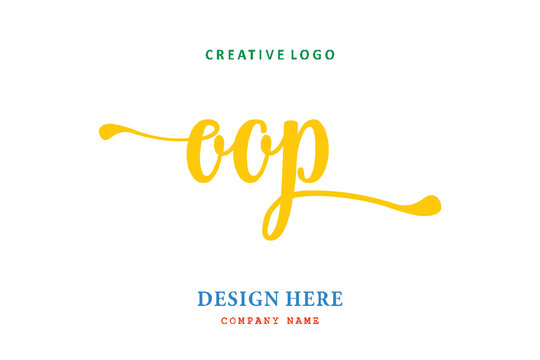 OOP lettering logo is simple, easy to understand and authoritative