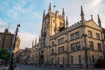 Fototapeta premium Building on a city street in London. Architecture and exterior. Human habitat.