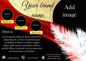 This is a marketing flyer template I designed for the salon, spa, and makeup industry.