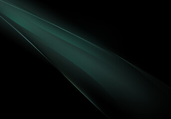 Abstract background waves. Black and hunterd green abstract background for wallpaper or business card