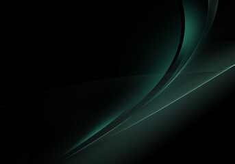 Abstract background waves. Black and hunterd green abstract background for wallpaper or business card