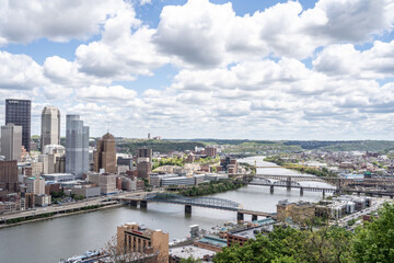 Monongahela River, Pittsburgh, Pa. - obrazy, fototapety, plakaty
