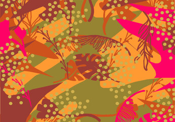 Indonesian batik motifs with very distinctive, exclusive plant patterns. vector EPS 10