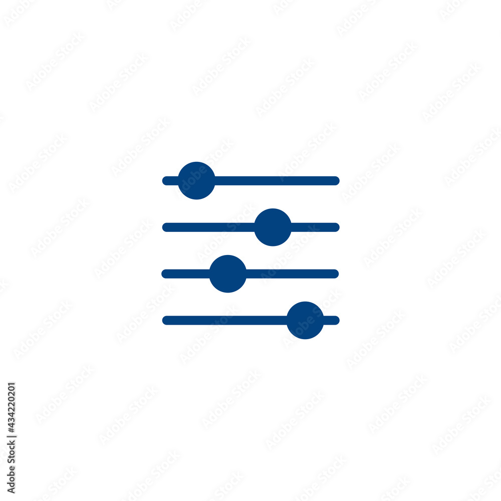 Aufkleber control panel icon vector for web, computer and mobile app