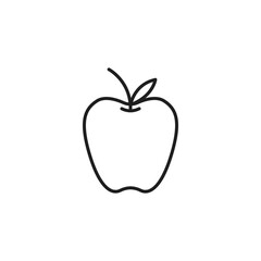 Apple icon flat vector illustration