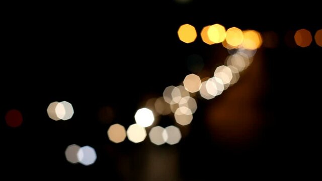 Lens Blur City and Traffic Lights 