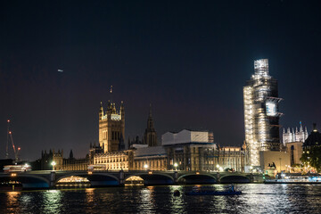 Fototapeta na wymiar River Thames and bridge in London. England, UK