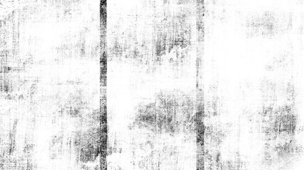 Black and white texture of scratches, chips, scuffs, dirt on old aged surface . Old film effect overlays for space or text. Stock illustration.