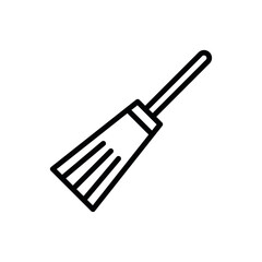 Broom icon design template, outlined style