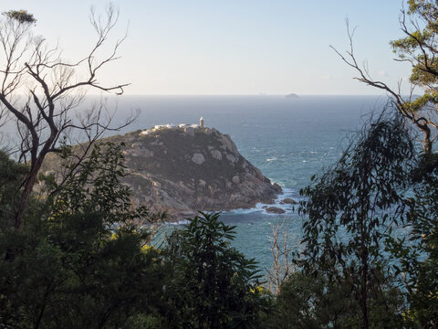 Last Glimpse Of The Lighthouse From The SE Walking Track Towards The Roaring Meg Campsite - Wilsons Promontory, Victoria, Australia