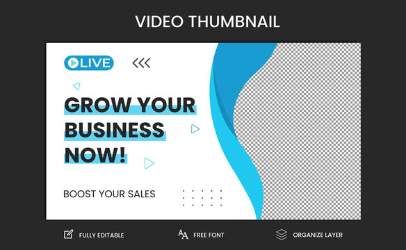 Youtube Live Stream Video Thumbnail For Marketing Agency | Video Thumbnail | Youtube Thumbnail