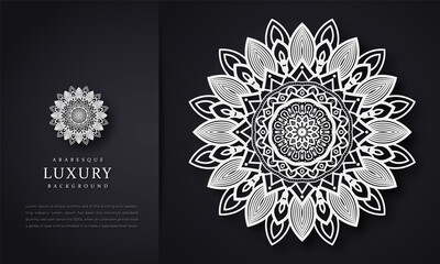 Luxury mandala background with golden arabesque pattern arabic islamic east style.decorative mandala for print, poster, cover, brochure, flyer, banner,  Figure mandala for coloring