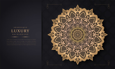 Luxury mandala background with golden arabesque pattern arabic islamic east style.decorative mandala for print, poster, cover, brochure, flyer, banner, Beautiful card, Figure mandala for coloring