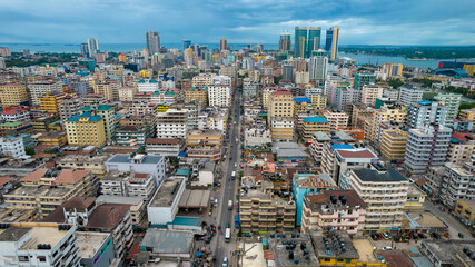 aerial view of Dar es Salaam, Tanzania