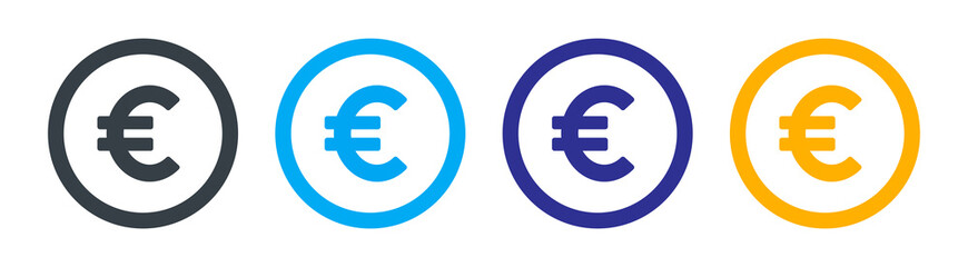 Money euro icon. Vector illustration - obrazy, fototapety, plakaty