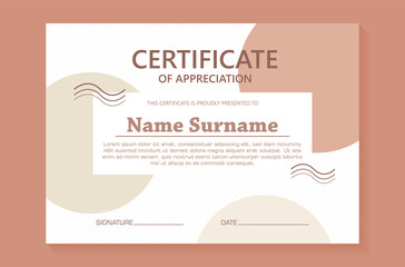 Abstract geometric style certificate template